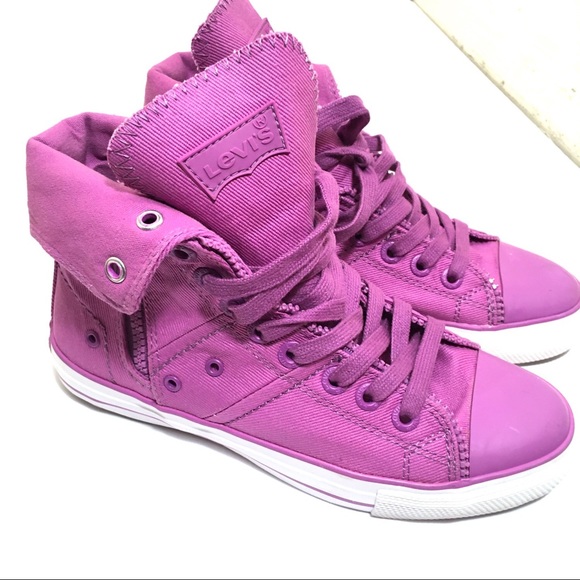Shoes | Levis Purple Denim High Tops 